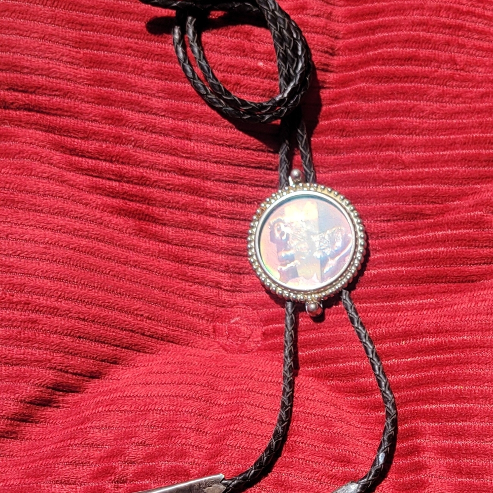 Vintage 3D Holographic Mythical Lion Bolo Tie Ultra Rare